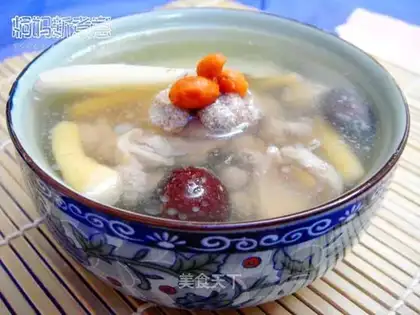 Stewed sheep fetus with Codonopsis pilosula in Huaishan