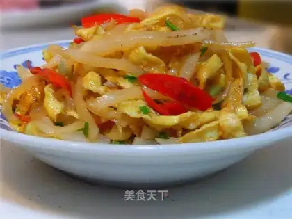 Egg skin shredded radish