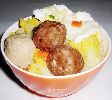 Baby vegetable beef meatballs instant noodles