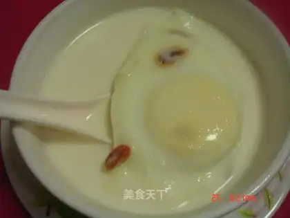 Stewed egg with milk