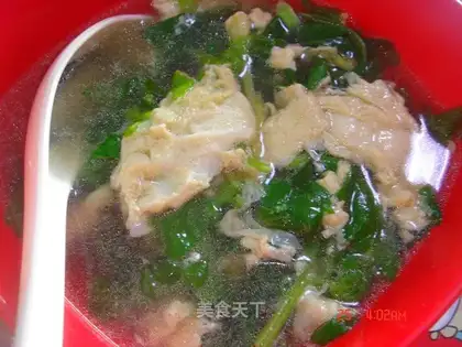 Celery leaves and egg soup
