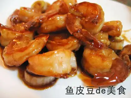 Shrimp with oyster sauce