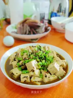 Stewed tofu with winter vegetables