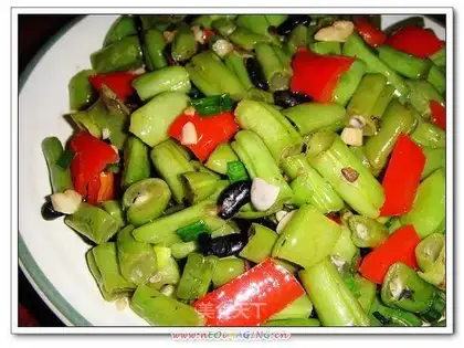 stir-fried green beans with bean drum