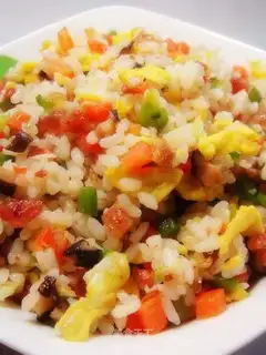 Assorted cured egg fried rice