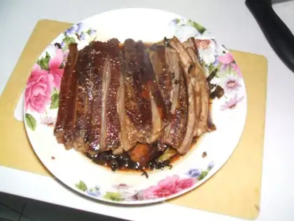 braised pork with plum vegetables