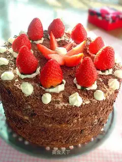 Strawberry birthday cake