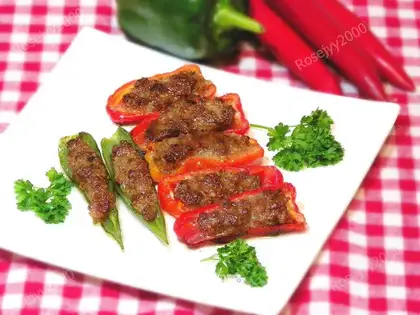 Onion meat and pepper