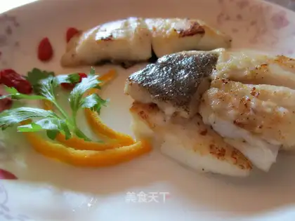 Fried halibut