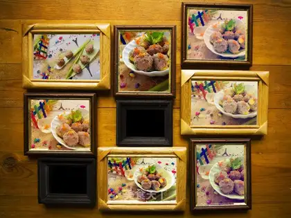 Corn pork balls