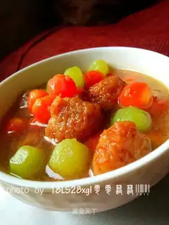 Colored ball soup