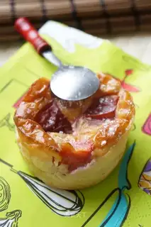 Coconut peach pudding