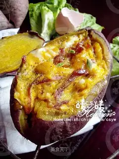 Eggs and salted potatoes