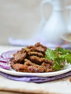 Fried lamb