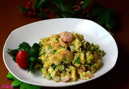 Shrimp fried eggs
