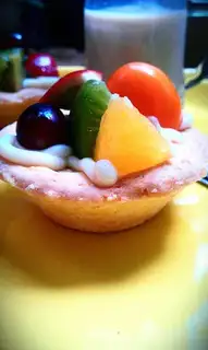 A colourful fruit tower