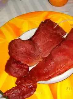 Honey sauce and roast meat