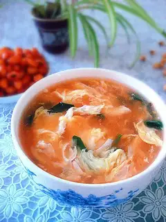 Cheese and egg soup