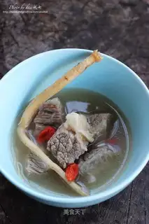 Scrambled lamb soup