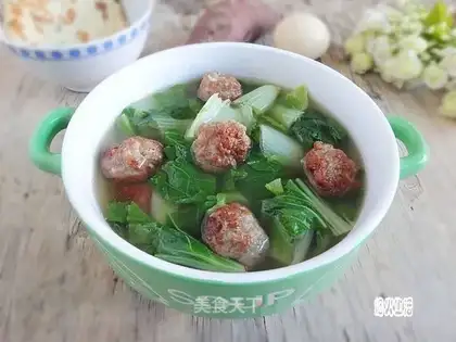 The meatballs make cabbage