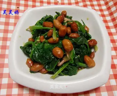 Old vinegar spinach peanuts