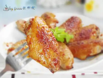 Chicken wings with eggplant juice