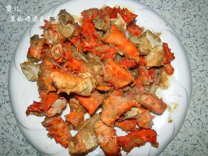 Black pepper beer king crab