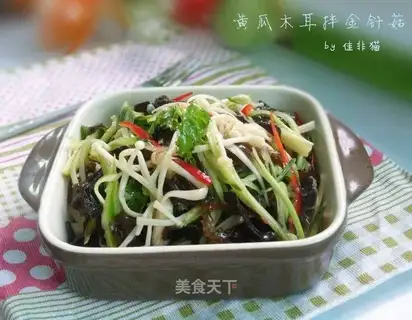 cucumber-mixed gill mushrooms