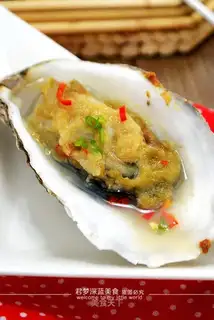 Garlic roasted oysters