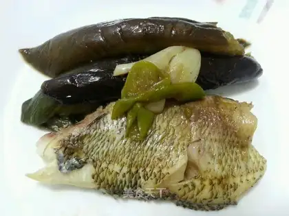 Cod soup eggplant
