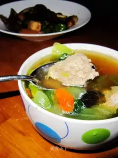 Mushball soup