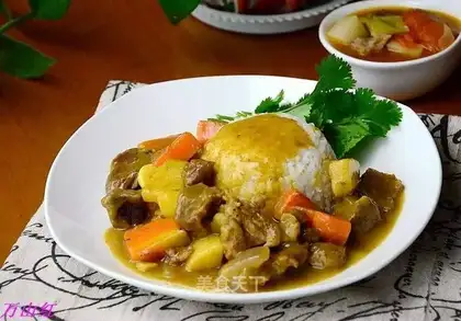 Curry beef rice