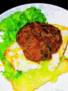 Burger beef cake