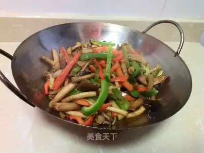 A dry pot of tea and mushrooms