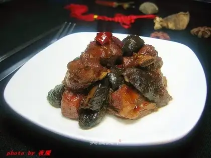 Flaming mushroom ribs