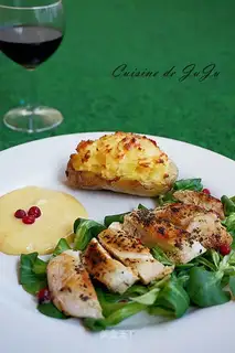 Chicken steak potatoes