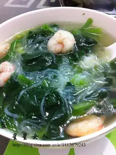 Pine shrimp fan soup