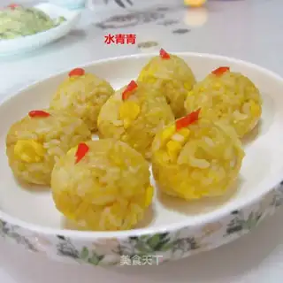 Curry egg oatmeal rice balls