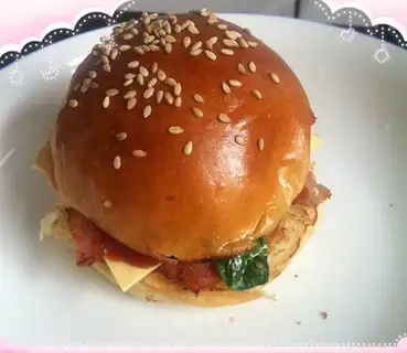 Homemade breakfast burgers