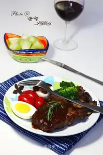 American simple lazy steak