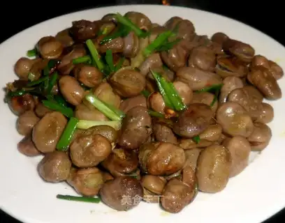 Onions of green beans