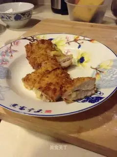 Cheese and pork chops