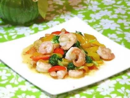 Wine makes shrimp