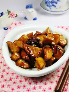 Red apricot mushroom