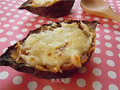 Baked sweet potatoes with cheese