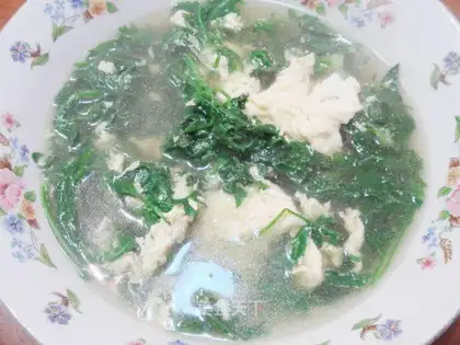 shepherd's purse and egg flower soup