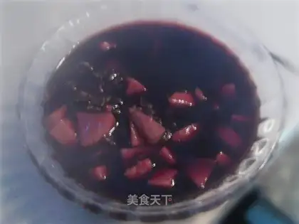 Purple rice and taro cake porridge