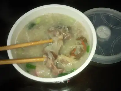 Salt-bone and dried oyster porridge