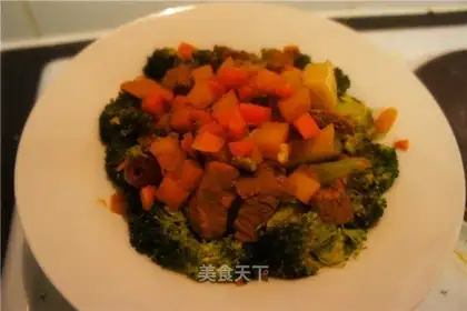 Stewed beef with seasonal vegetables