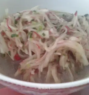 Crispy shredded radish